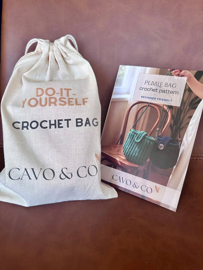 DIY Crochet kit - make your own Pebble crossbody bag